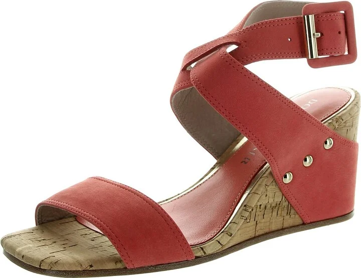 Womens Adjustable Leather Wedge Sandals
