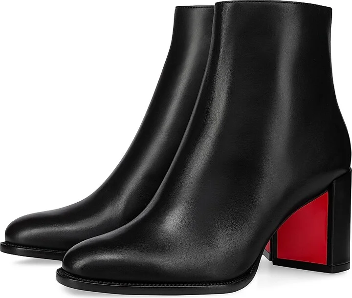 Women's Adoxa 70MM Leather Booties - Black - Size 5.5 - Image 2