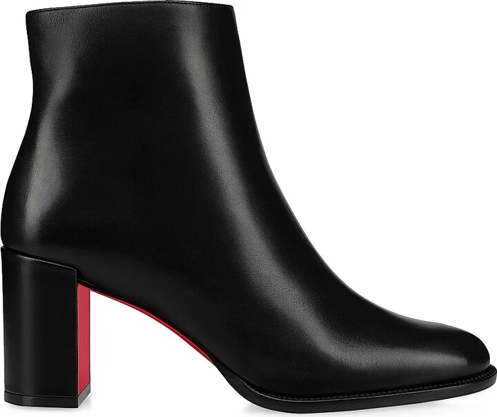 Women's Adoxa 70MM Leather Booties - Black - Size 5.5