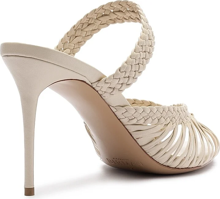 Women's Agatha 85MM Braided Leather Sandals - Chocolate Fondue - Size 5 - Image 8