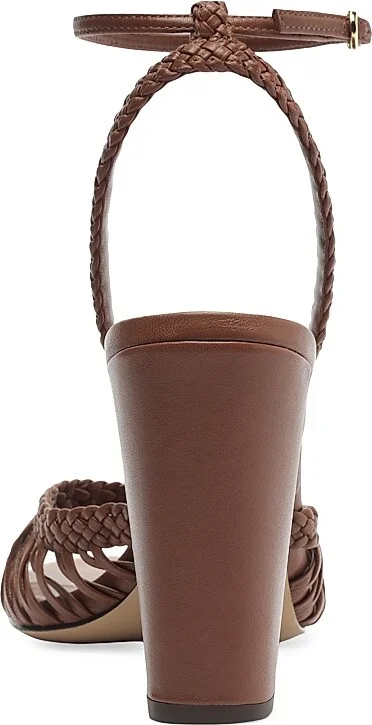 Women's Agatha 90MM Strappy Leather Sandals - Chocolate Fondue - Size 6 - Image 6