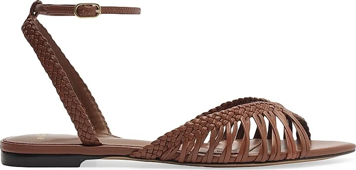 Women's Agatha Leather Sandals - Chocolate Fondue - Size 5.5