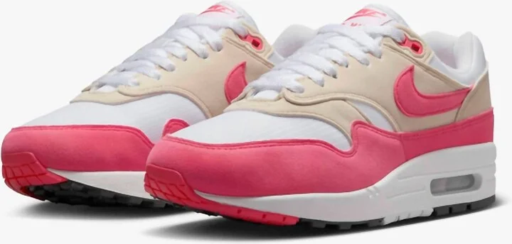 Women's Air Max 1 Sneaker In White/light Orewood Brown/black/aster Pink