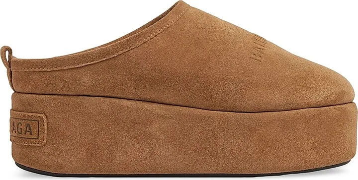 Women's Alaska Soft Platform Mules - Brown - Size 6