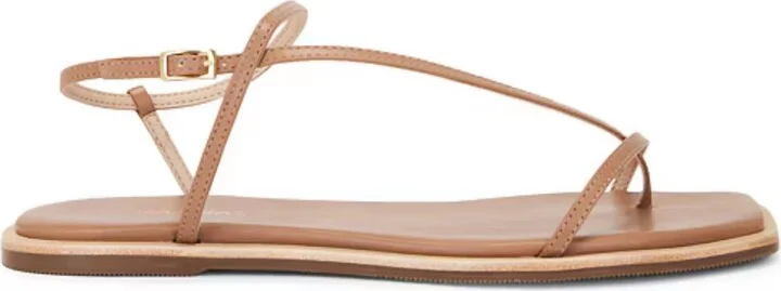Women's Alayta Square-Toe Naked Sandal In Brown