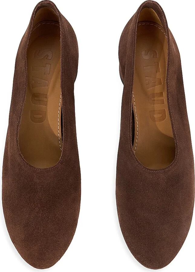 Women's Alba 35MM Suede Pumps - Mahogany - Size 5 - Image 4
