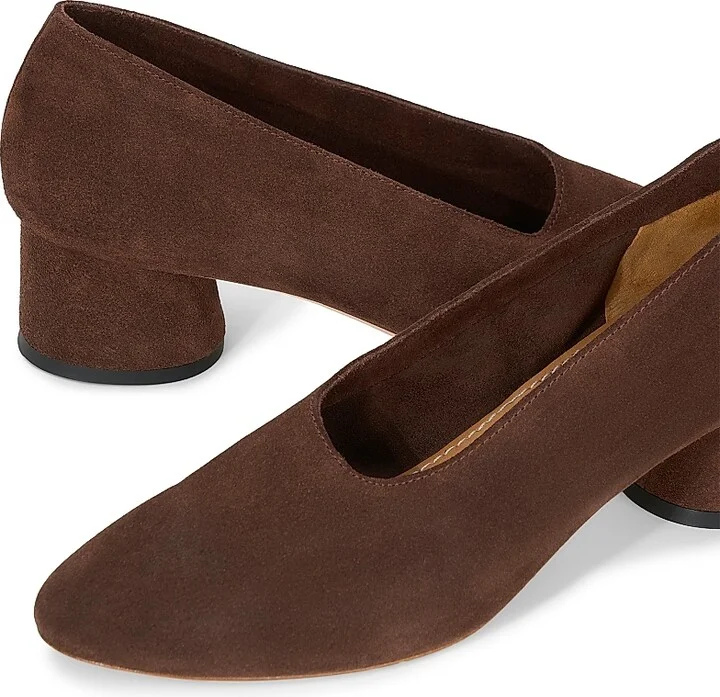 Women's Alba 35MM Suede Pumps - Mahogany - Size 5 - Image 5