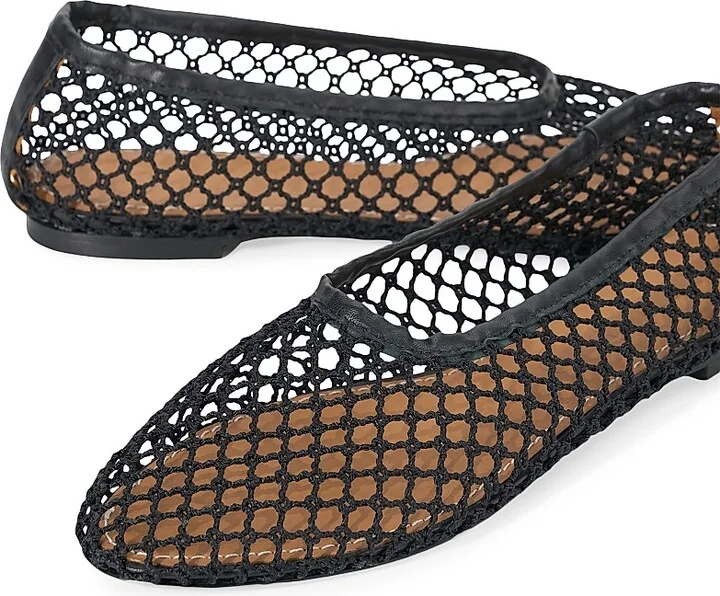 Women's Alba Crocheted Ballet Flats - Black - Size 7 - Image 4