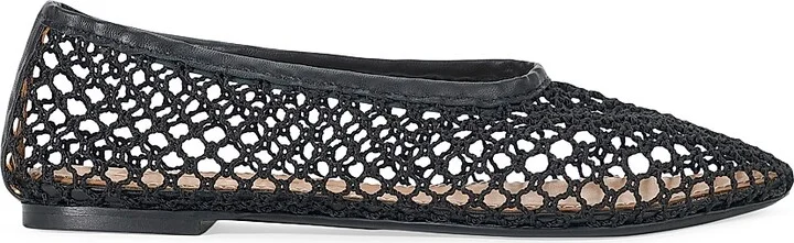 Women's Alba Crocheted Ballet Flats - Black - Size 7