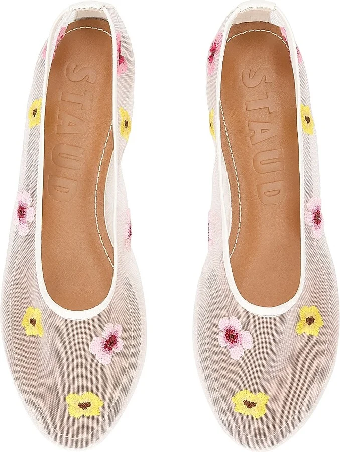 Women's Alba Floral Beaded Ballet Flats - Blossom Floral Mesh - Size 5 - Image 3