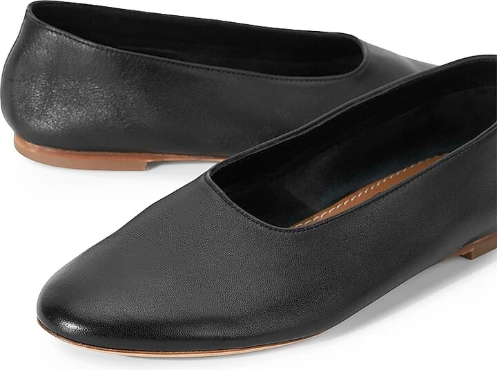 Women's Alba Leather Ballet Flats - Black - Size 5 - Image 2