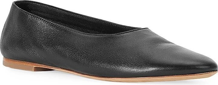 Women's Alba Leather Ballet Flats - Black - Size 5 - Image 3