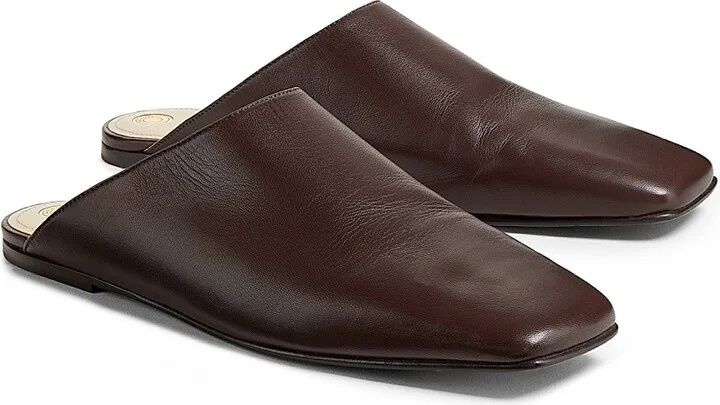 Women's Alba Waxed Leather Mules - Powder Brown - Size 6 - Image 2