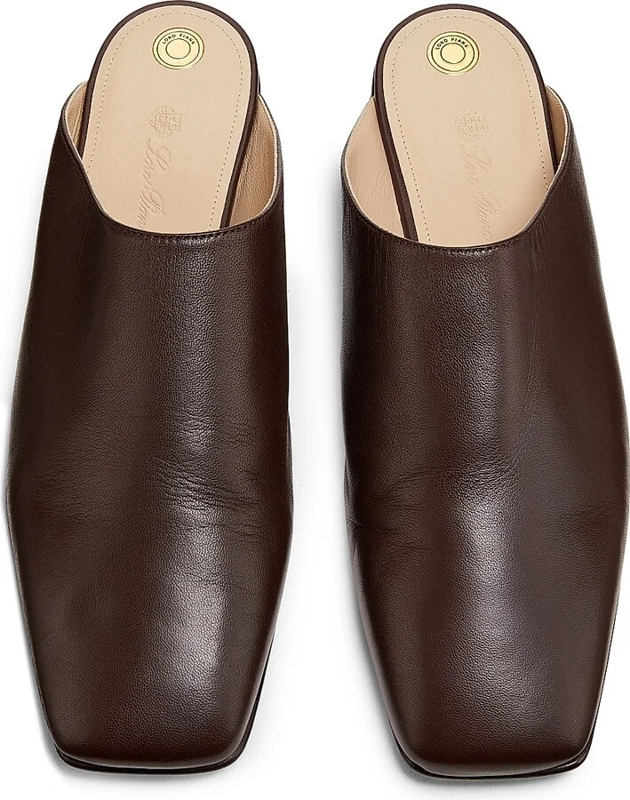 Women's Alba Waxed Leather Mules - Powder Brown - Size 6 - Image 4