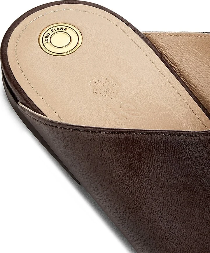 Women's Alba Waxed Leather Mules - Powder Brown - Size 6 - Image 6