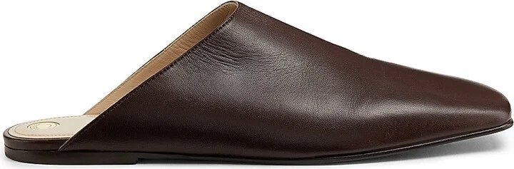 Women's Alba Waxed Leather Mules - Powder Brown - Size 6