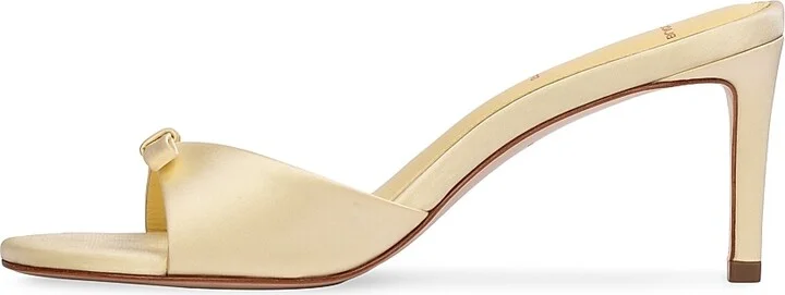 Women's Albie 65MM Satin Mule Sandals - Blue Fog - Size 6 - Image 8
