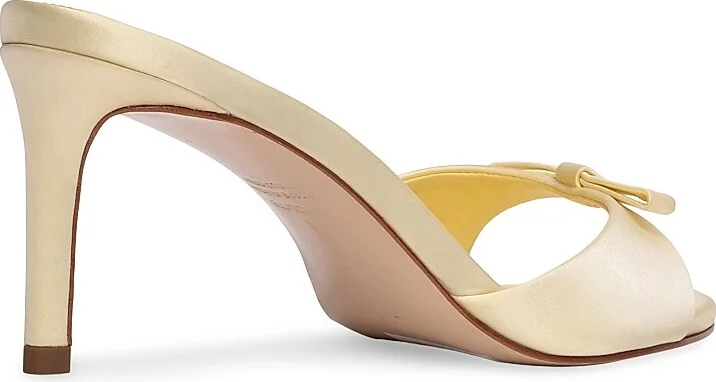 Women's Albie 65MM Satin Mule Sandals - Blue Fog - Size 6 - Image 9