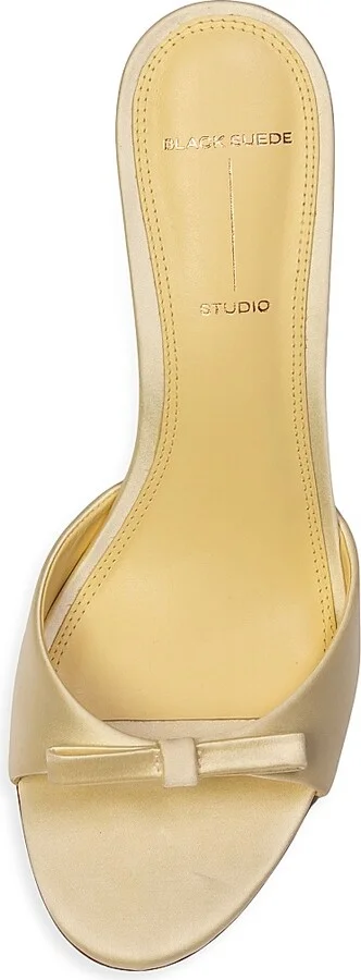 Women's Albie 65MM Satin Mule Sandals - Blue Fog - Size 6 - Image 10
