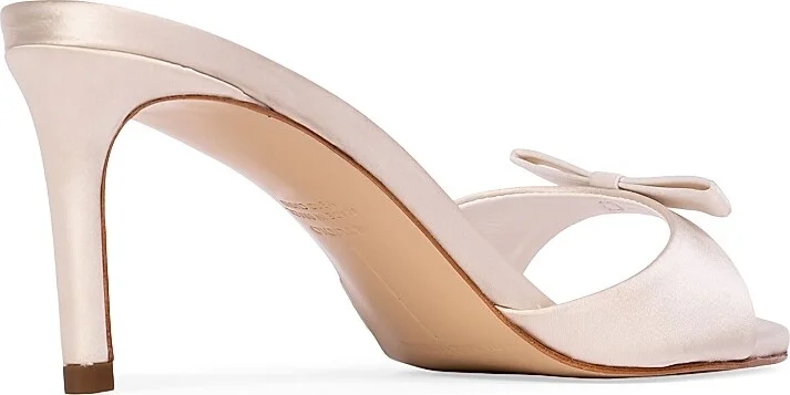 Women's Albie 65MM Satin Mules - Coconut Satin - Size 6 - Image 4