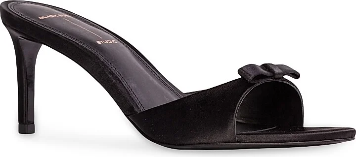 Women's Albie 65MM Satin Mules - Coconut Satin - Size 6 - Image 8