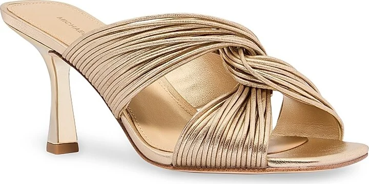 Women's Alessia 75MM Metallic Slip-On Sandals - Silver - Size 5 - Image 5