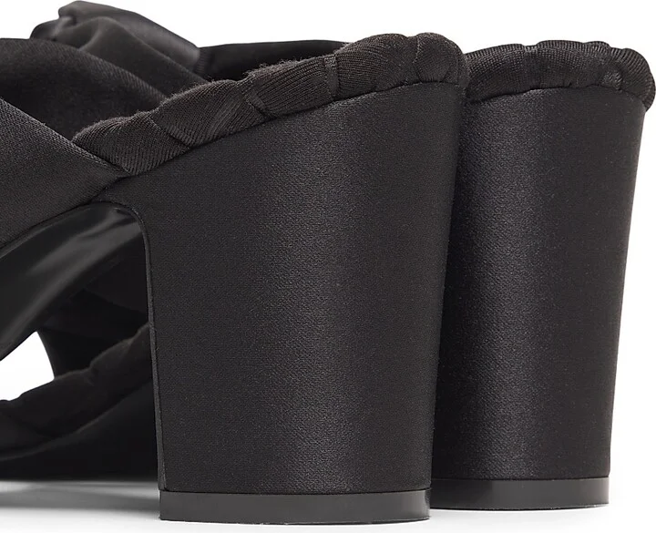 Women's Alessia 75MM Satin Sandals - Black - Size 7.5 - Image 3