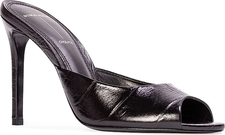 Women's Alessia Croc Mules - Black Croc - Size 6 - Image 2