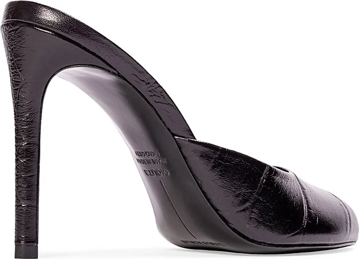 Women's Alessia Croc Mules - Black Croc - Size 6 - Image 3