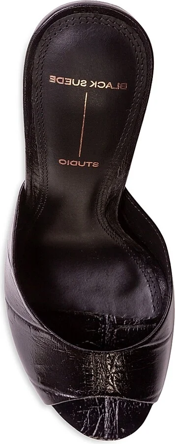 Women's Alessia Croc Mules - Black Croc - Size 6 - Image 5