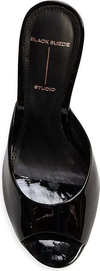 Women's Alessia Patent 100MM Mules - Black Patent - Size 5 - Image 6