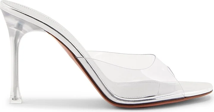 Women's Alexa 95MM Transparent PVC Mules - Pvc Transparent - Size 5