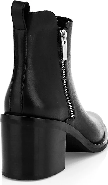 Women's Alexa Leather Ankle Boots - Black - Size 5 - Image 3