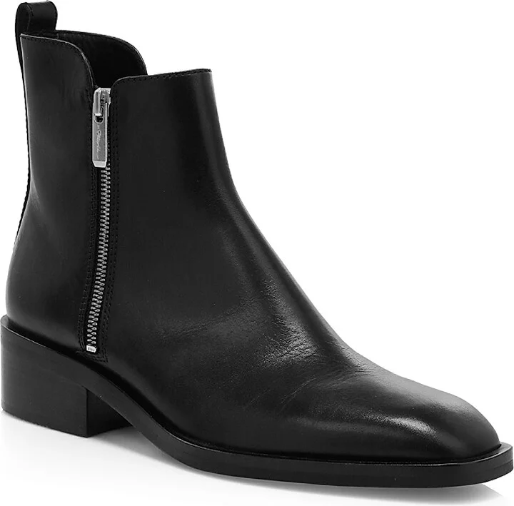 Women's Alexa Leather Ankle Boots - Black - Size 5 - Image 2
