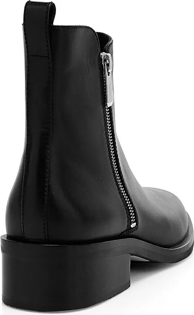 Women's Alexa Leather Ankle Boots - Black - Size 5 - Image 3