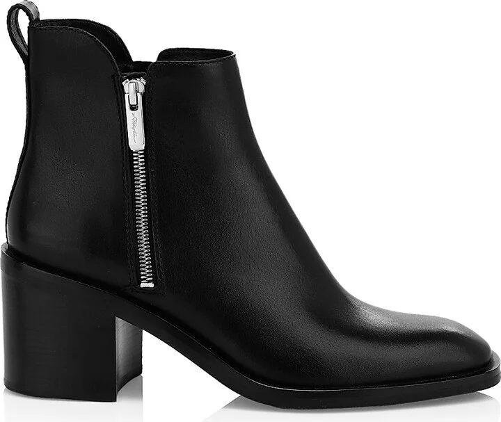 Women's Alexa Leather Ankle Boots - Black - Size 5