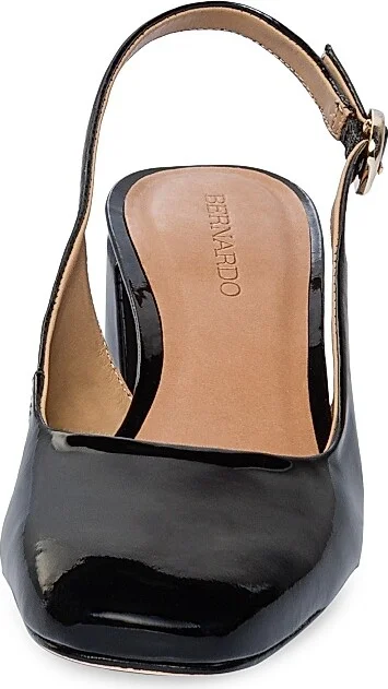 Women's Alexia Patent Block Heels Sling - Black - Size 6 - Image 4
