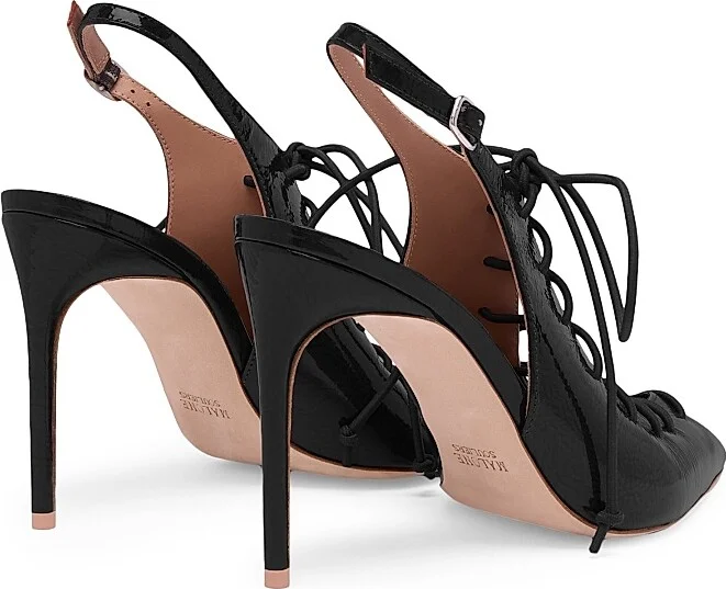 Women's Alia 90MM Naplak Leather Slingback Pumps - Black - Size 10 - Image 3