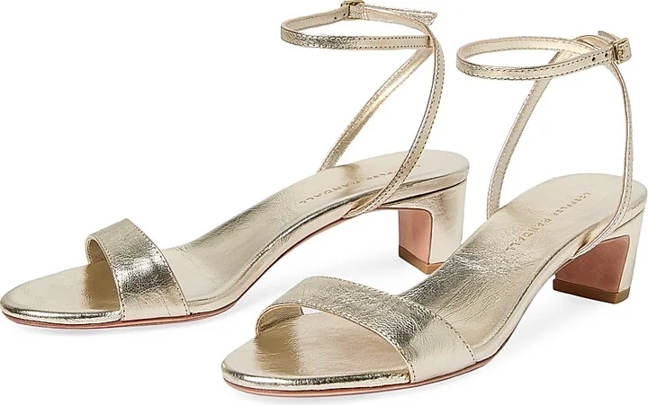Women's Alice 45MM Metallic Leather Sandals - Champagne - Size 6 - Image 4