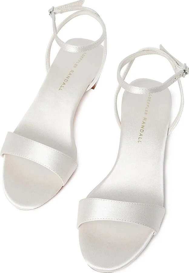 Women's Alice 45MM Satin Sandals - Cream - Size 7.5 - Image 3