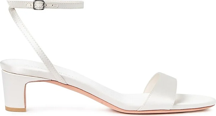 Women's Alice 45MM Satin Sandals - Cream - Size 7.5