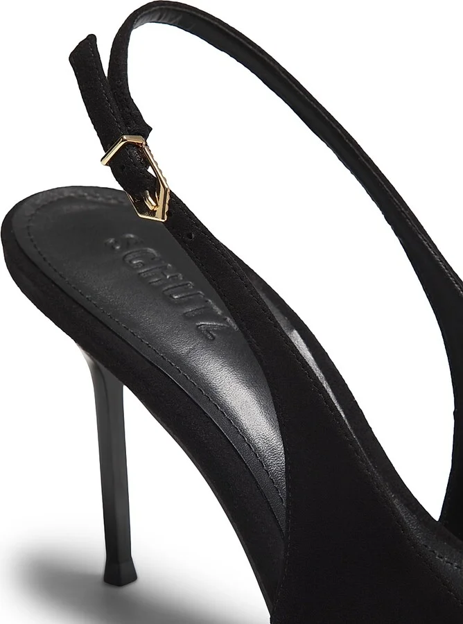 Women's Alicia Sling 90MM Suede Slingback Pumps - Root Brown - Size 6.5 - Image 10