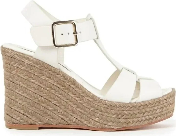 Women's Alison Platform Espadrille Wedge In White