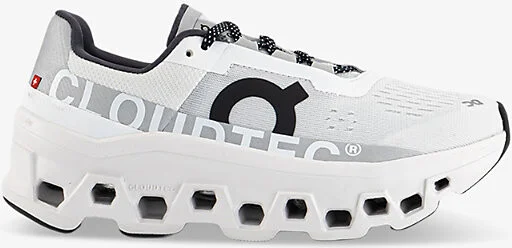 Womens All White F Cloudmonster Cushioned Chunky-Soled Mesh Low-Top Trainers 7