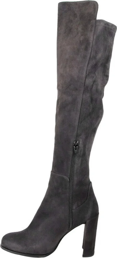 Women's Alljill Anthracite Suede Over The Knee Boot - Image 7