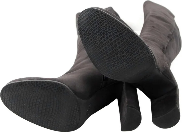 Women's Alljill Anthracite Suede Over The Knee Boot - Image 8