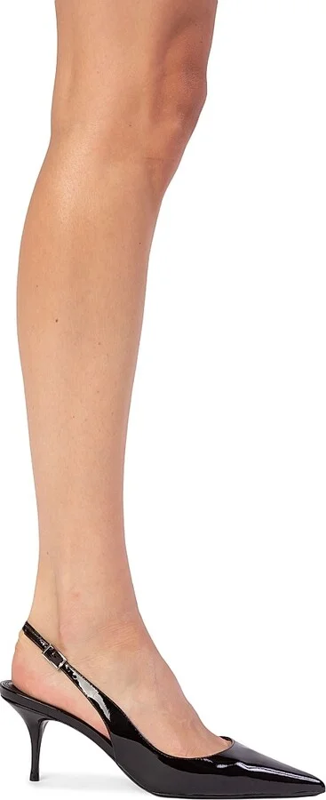 Women's Alloy 65MM Patent Pumps - Black Patent Leather - Size 5 - Image 2