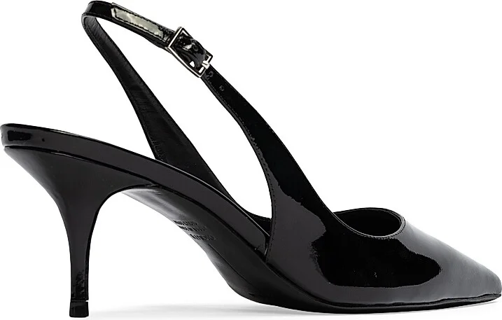 Women's Alloy 65MM Patent Pumps - Black Patent Leather - Size 5 - Image 4