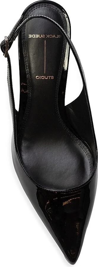 Women's Alloy 65MM Patent Pumps - Black Patent Leather - Size 5 - Image 6