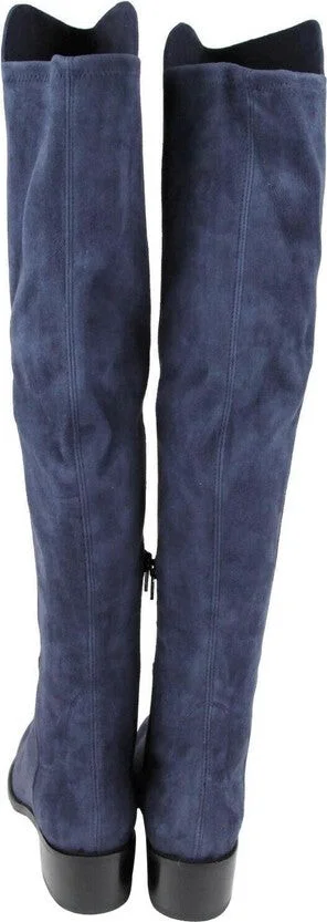 Women's Allserve Nice Blue Suede Knee Boot YW28482 (7.5 M) - Image 5